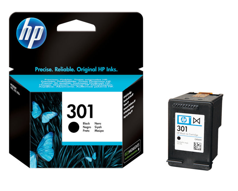 HP Tintenpatrone 301, Schwarz, 170 Seiten