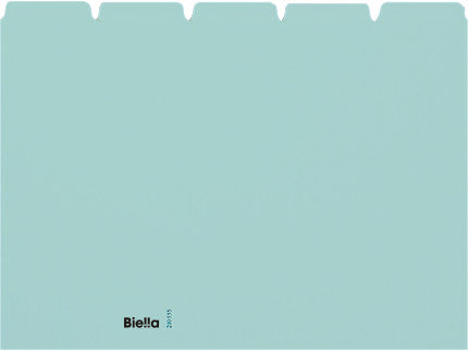 Biella Karteikarte A5 quer, blanko, blau, 450 g/m², Karteikarton – 25 Stück
