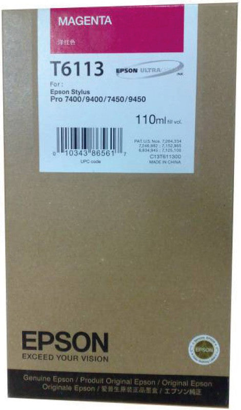 Epson Tintenpatrone T6113, Magenta, 110 ml