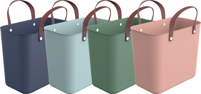 Rotho Einkaufstasche Multibag Style Albula – 25 l – 40 × 43 × 23,5 cm – Kunststoff – Mistelgrün
