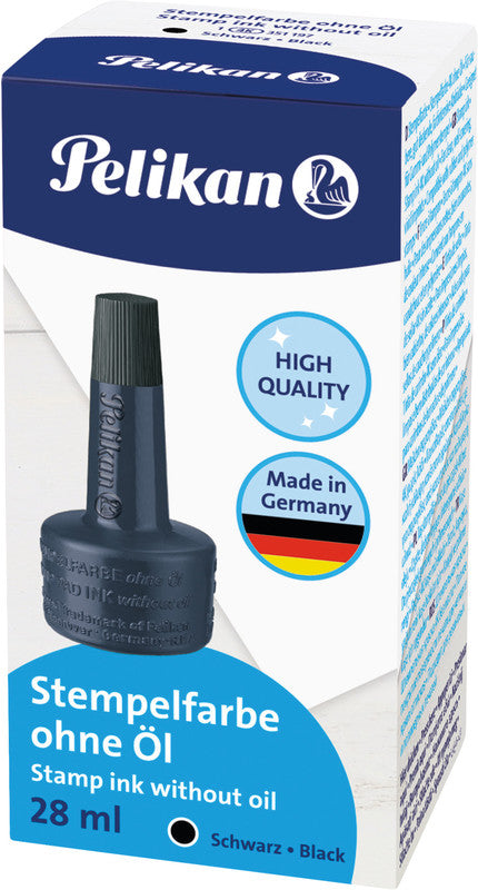 Pelikan Stempelfarbe – 28 ml, Kunststoff, ohne Öl, Schwarz