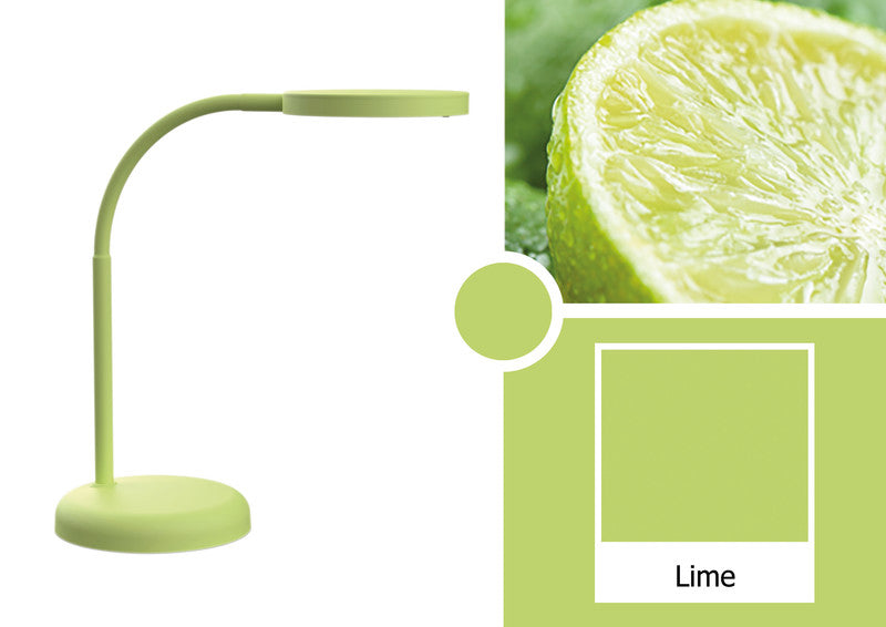MAUL LED Tischleuchte Joy – dreh- und neigbar – 3000 K – 480 lm 7 W – Limette, Metall