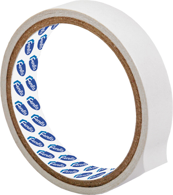 Forofis Doppelseitiges Klebeband – 18 mm × 6,3 m, weiss, permanent