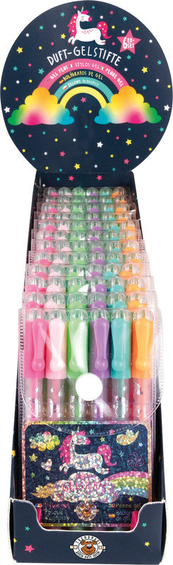 Trendhaus Dreamland Gelschreiber 6er Etui – 6 Farben, 1 mm, für dunkles Papier, Kappe