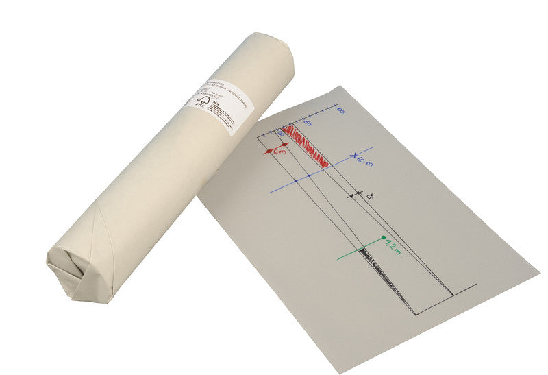 Schoellershammer Transparentpapier – 66 × 5000 cm, 50 g/m², weiss transparent, für Kopierer, Laserdrucker und mehr