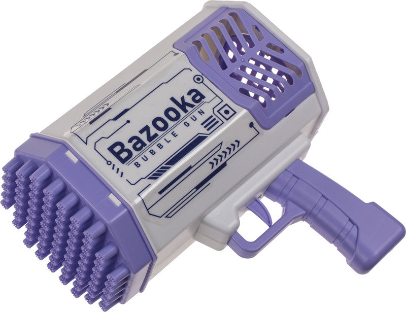 Out oft the blue Out of the Blue Seifenblasenpistole Bazooka – 2 × 50 ml, 23 × 22 × 13 cm, violett, LED, USB-Ladekabel