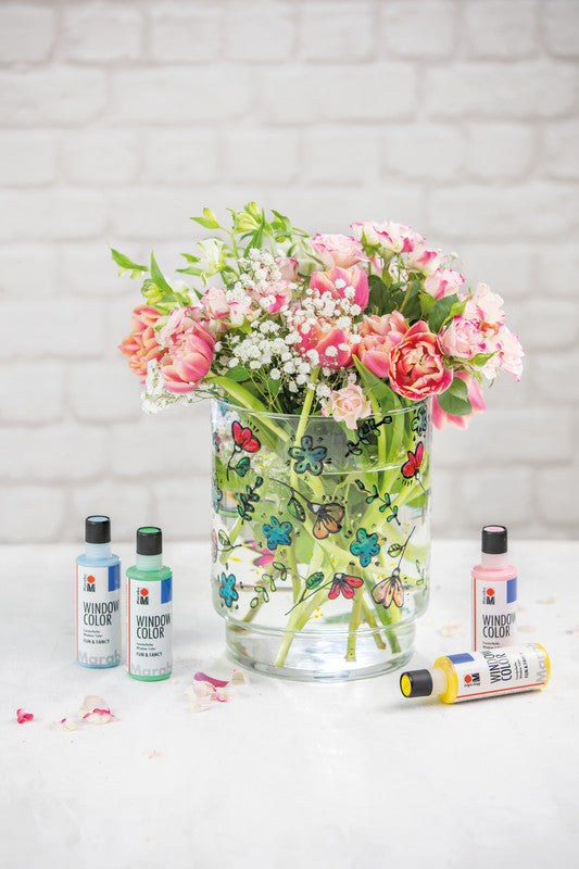 Marabu Fun & Fancy – Fenstermalfarbe – Kristallklar, 80 ml, für Glas & Porzellan