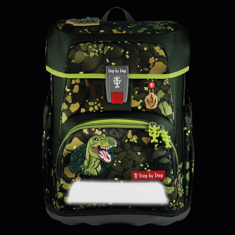 Step by Step Schulrucksack-Set Cloud – 5-teilig – Dino Torex – aus recycelten Materialien