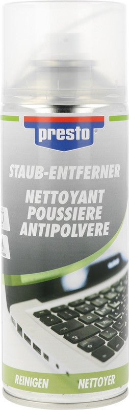 Presto Staubentferner-Spray – 400 ml, transparent, für Uhren, Kameras, Tastaturen