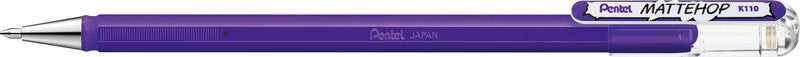Pentel Mattehop Gelschreiber 8er Etui – 8 Farben, 0,5 mm, dokumentenecht, wasserfest, lichtbeständig, Kappe