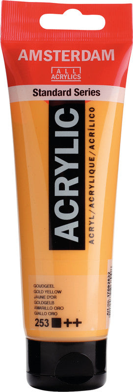 Royal Talens Amsterdam – Acryl Standard – Acrylfarbe – Goldgelb, 120 ml