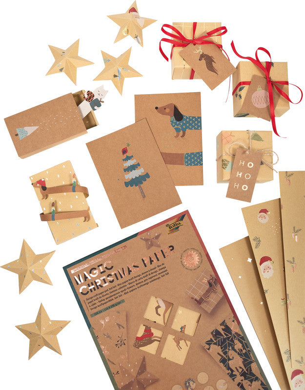 Folia Kraftpapierblock Hotfoil – sortiert – A4, 20 Bogen