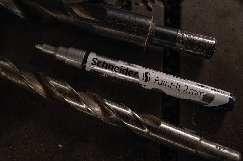 Schneider Schreibgeräte Schneider Paint-It Paint Marker – Rundspitze 0,8–2 mm – Chrom, 2er-Set