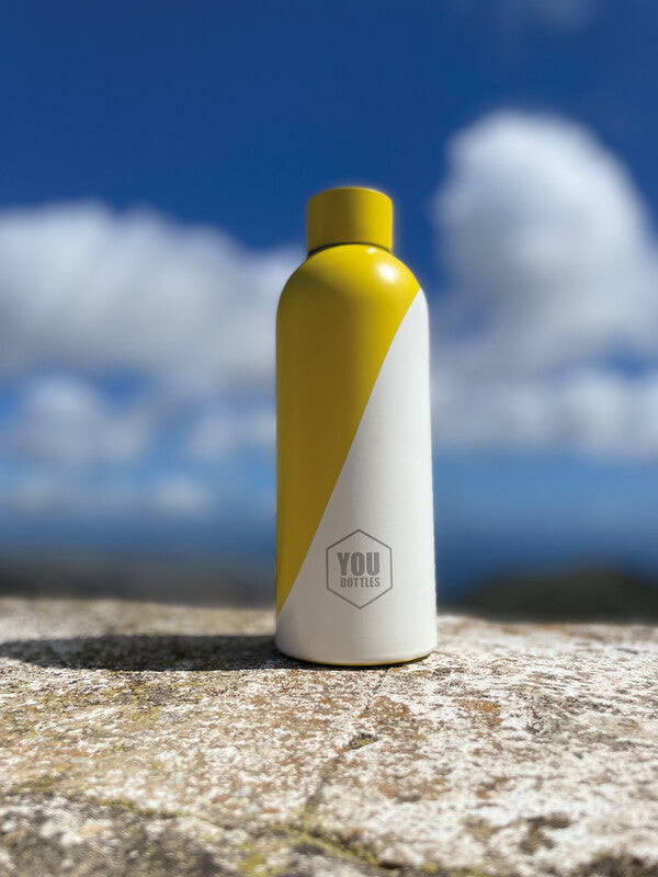 Youbottles Trinkflasche Dual – 5 dl – Edelstahl, isoliert, Schraubverschluss – Dressed Lemon