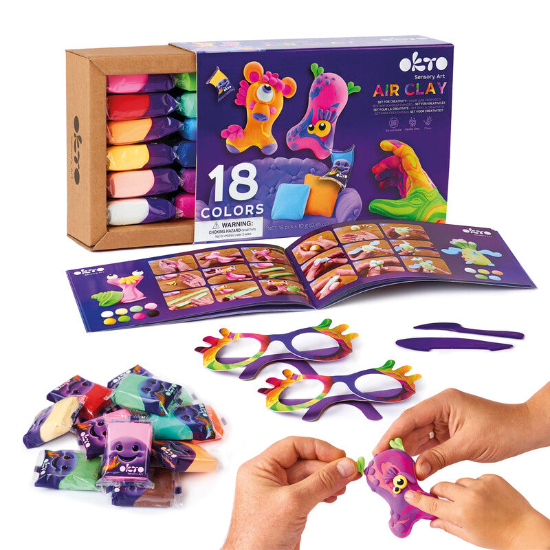 Okto sensory art Farbenset Modelliermasse – sortiert, 18 Farben