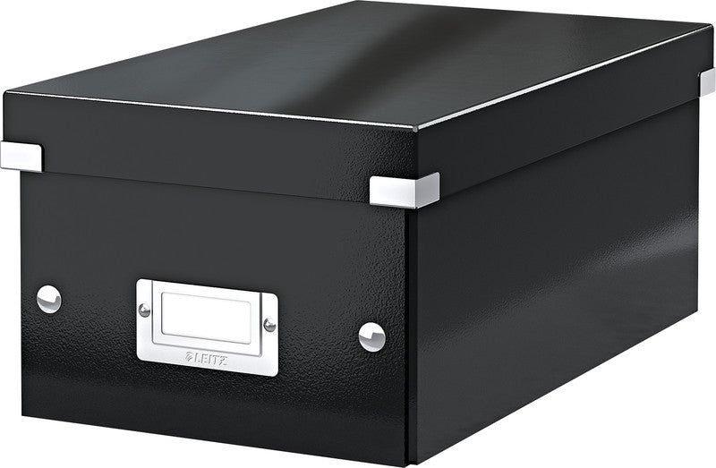 Leitz Click&Store WOW CD/DVD-Aufbewahrung 22 DVDs – schwarz, PP, B 206 × H 147 × T 352 mm