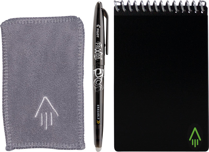 Rocketbook Spiralblock A6, punktkariert, Spiralbindung, 24 Blatt – schwarz, für ROCKETBOOK App