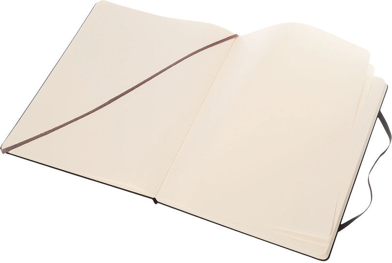 Moleskine Notizbuch, 190 × 250 mm, blanko, Leimbindung, Hardcover, 192 Seiten, 70 g/m² – schwarz