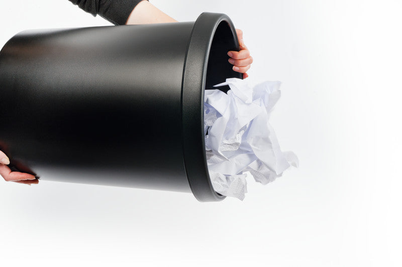 Helit Papierkorb the german – 18 l – Kunststoff, schwarz – Ø 315 × H 331 mm, schlagfest