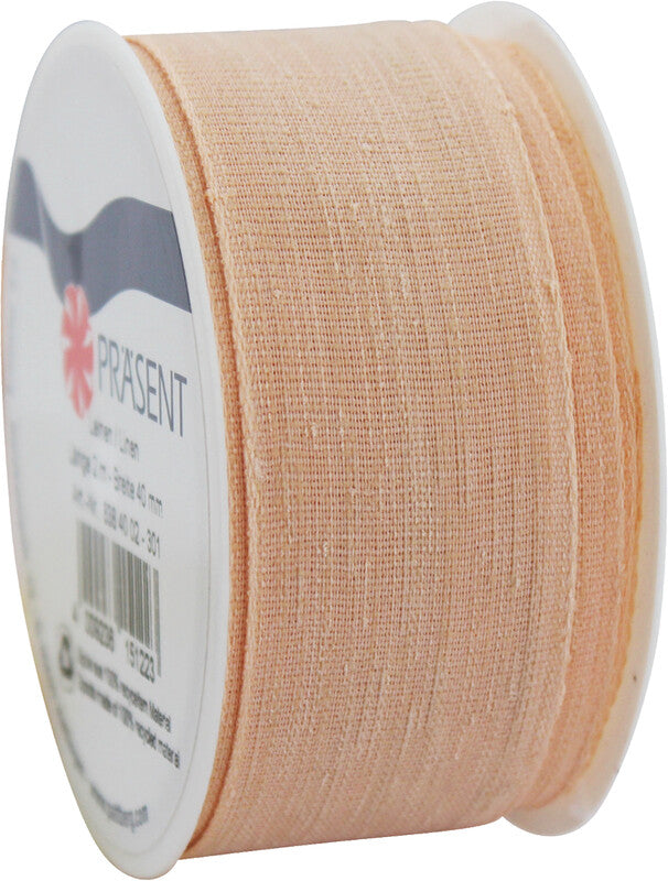 Präsent Leinenband – neutral – 40 mm × 2 m – braun