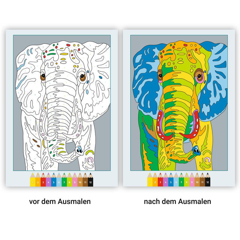 Ravensburger Malen nach Zahlen Malbuch, Karton, 21 × 29,5 cm, mehrfarbig, ab 7 Jahren