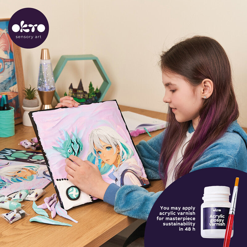 Okto Sensory Art – Bastelset Modelliermasse Manga – ab 10 Jahren – 290 × 290 mm