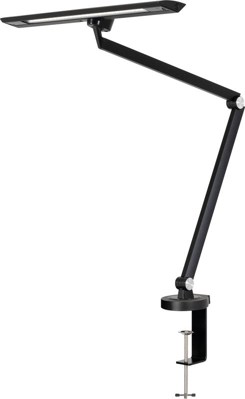 Hansa Zirkon Tischleuchte mit Klemmfuss – 5000 K neutralweiss, 650 lm, schwarz