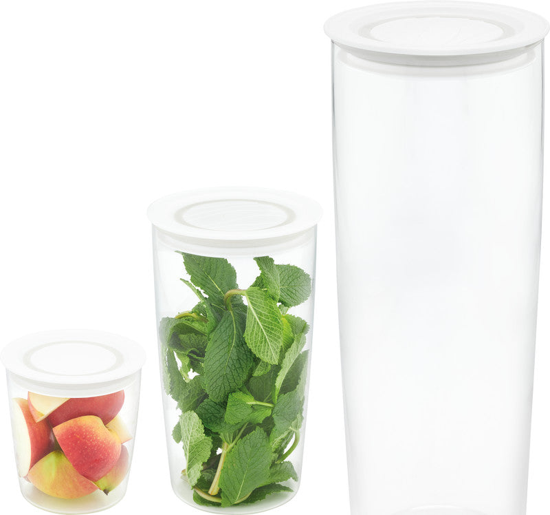 Rotho Glasbehälter Cristallo – 1,2 l – rund – Ø 11 × 19,3 cm – Borosilikatglas – transparent