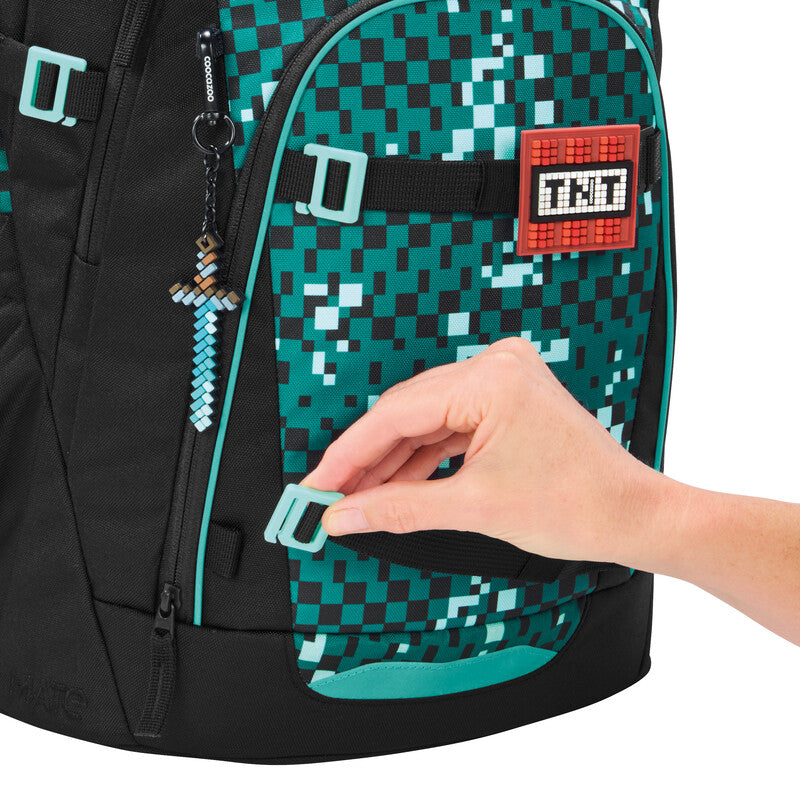 Coocazoo Rucksack Mate – Pixel Blox – 30,0 × 46,0 × 23,0 cm – recycelte Materialien