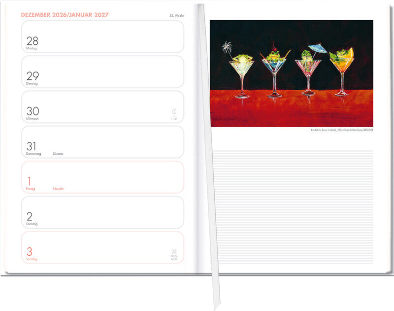 Heye Lady Agenda – 1 Woche/1 Seite, gebunden, A5, 2027, mehrsprachig, Blumen, FSC