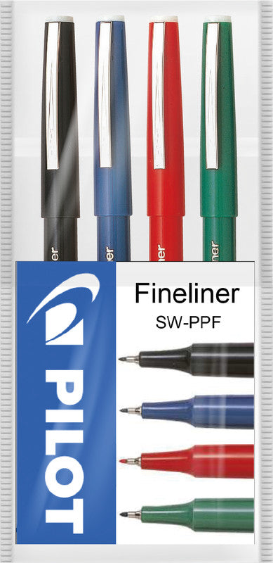 Pilot Set2Go Fineliner – 4er-Set 0,4 mm – 4 Farben, sortiert