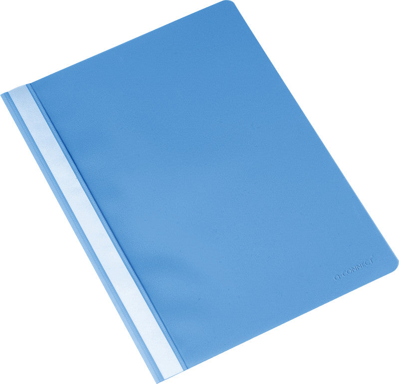 Q-connect Schnellhefter – A4, PP, Hellblau, Beschriftungsfeld
