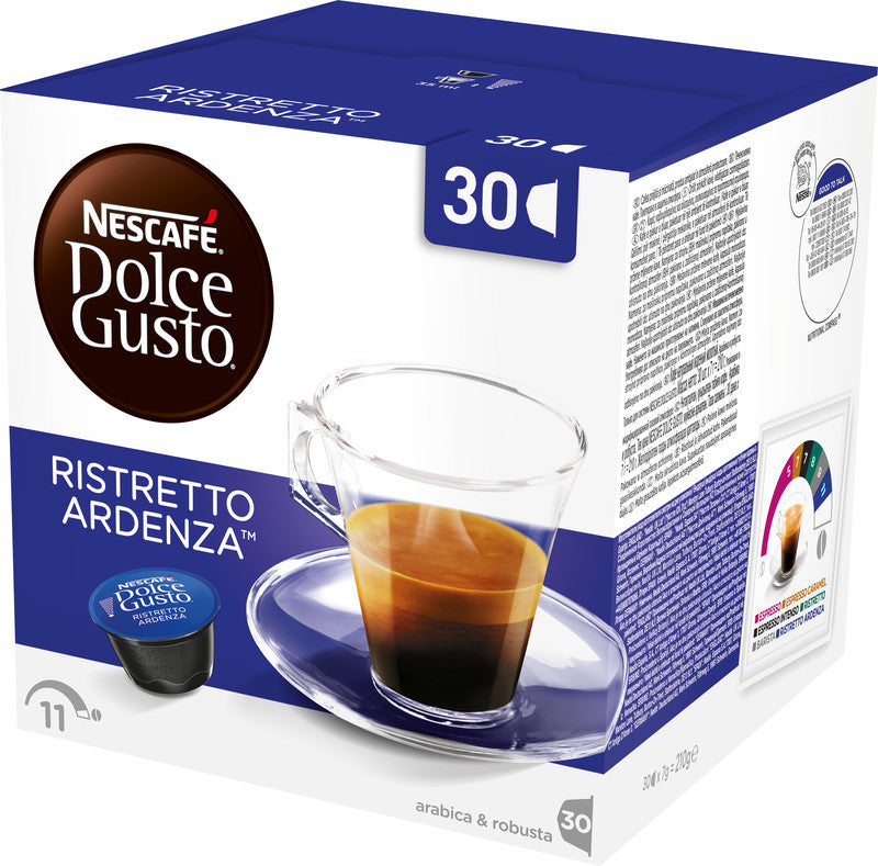 Nescafé Dolce Gusto Kaffeekapseln Ristretto Ardenza – für Dolce Gusto – Intensität 11 – 30 Kapseln