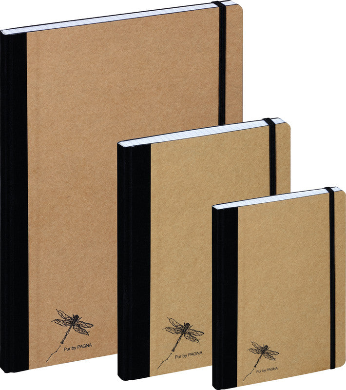 Pagna Notizbuch, A4, kariert, gebunden, Karton, 160 Seiten, 70 g/m² – natur