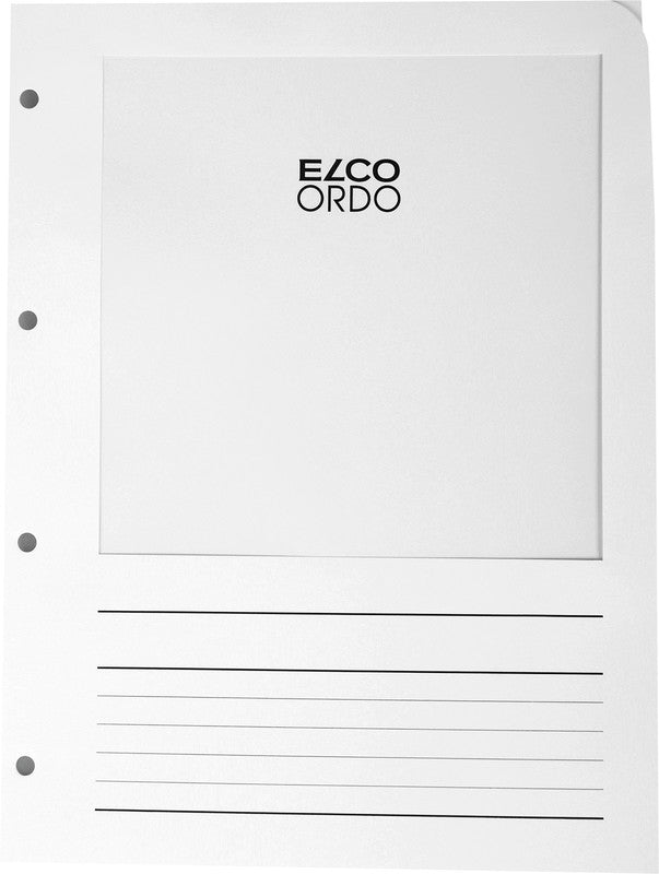 Elco Sichtmappe A4 – Weiss, Papier, Glänzend, 100er-Pack