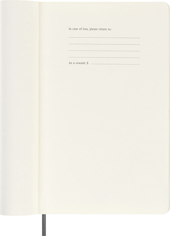 Moleskine Notizbuch, blanko, Leimbindung, Softcover, 176 Seiten, 100 g/m² – schwarz, für MOLESKINE Notes App