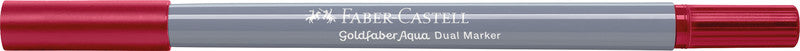 Faber-Castell Goldfaber Aqua Brush Pen, Doppelspitze – Pinsel + 0,6 mm, wasservermalbar, Alizarin Madder Lake