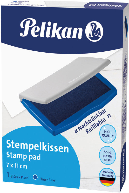 Pelikan Stempelkissen – getränkt, Kunststoff, 110 × 70 mm, Blau