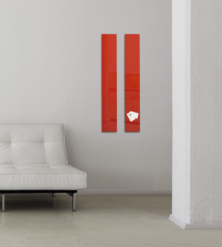 Sigel Whiteboard – 12 × 78 cm, Glas, magnetisch, Wandmontage, inkl. Magnetwürfel, Montagesatz