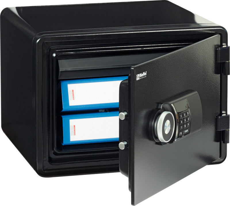 Rieffel Tresor – mit Elektronikschloss, Stahl, schwarz, 480 × 358 × 445 mm
