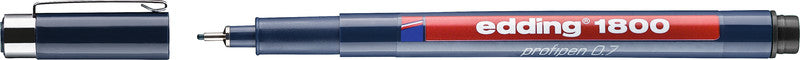 Edding 1800 Fineliner 0,7 mm – schwarz – wasserfest, dokumentenecht