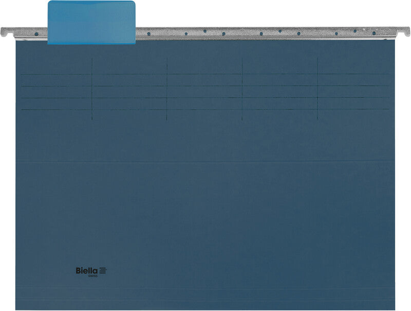 Biella Hängeordner für A4 – Karton, Blau, 320 × 250 mm, mit Vordruck