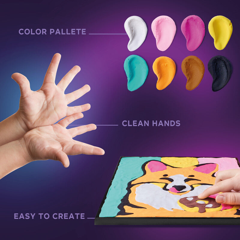 Okto Sensory Art – Modelliermasse-Set Malen nach Zahlen – ab 5 Jahren – 14 Modelliermassen – 290 × 290 mm