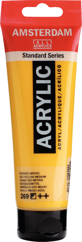 Royal Talens Amsterdam – Acrylic Standard – Acrylfarbe – Mittel Azogelb, 120 ml