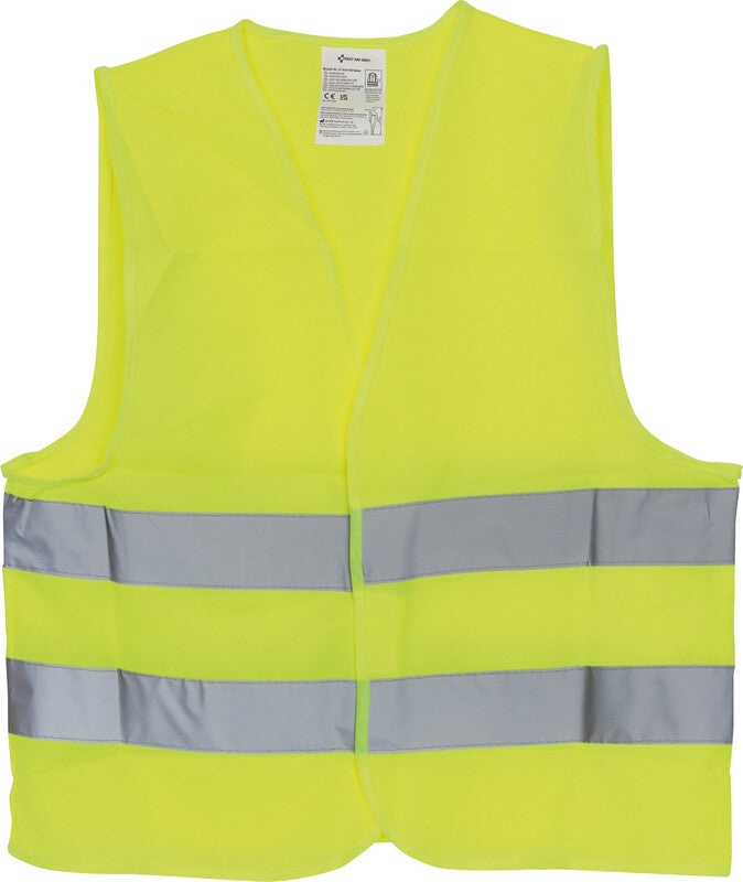 First Aid Only – Sicherheitsweste, Klasse 2 – Gelb, XL, Klettverschluss, EN ISO 20471, ISO 13688