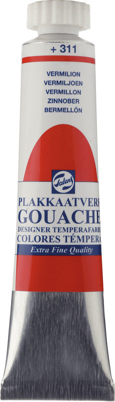 Talens Gouache – Zinnoberrot, 3 × 20 ml