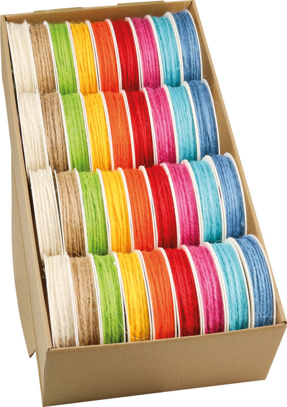 Präsent Jute-Umreifungsband – 2 mm × 5 m, sortiert