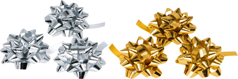 Präsent Geschenketiketten Maschen – Weihnachten – Ø 35 mm, Kunststoff, Gold