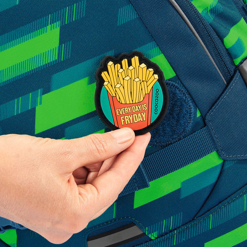 Coocazoo Rucksack Joker – Lime Stripe – 25 l – 30×42×20 cm – 1150 g – recycelte Materialien
