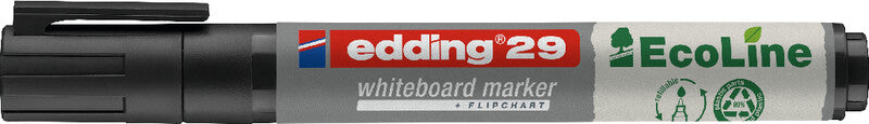 Edding Whiteboard-Marker 29 EcoLine – Keilspitze 1-5 mm – Schwarz – trocken abwischbar